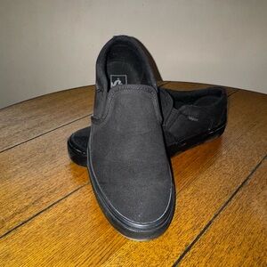 Vans Slip-On Canvas Loafers - Black